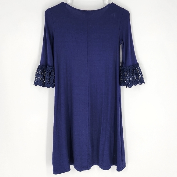 Lilly Pulitzer Ophelia Swing Shift Dress Crochet Lace Navy Blue XXS - Picture 5 of 11